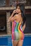 Latina amateur Denise Gomez removes bikini top to pose in just a thong