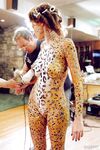 Incredible Playboy body paint models look so sexy showing off their curves