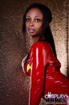 Ebony beauty Lola Marie sucks on a tentacle while cosplaying before fapping