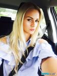 Blonde girl from Czechoslovakia Zdenka takes non nude self shots