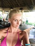 Blonde girl from Czechoslovakia Zdenka takes non nude self shots