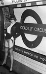 Beautiful vintage models posing in stockings and garters to show hairy snatch