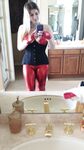 Amateur chick Danielle takes candid selfshots with and without clothes on