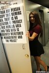 Perverted female Jojo Kiss finds interracial gloryhole love at X-rated cinema