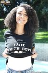 18+ black teen Ariana Aimes pens wide for jizz after fucking a white dude