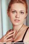 Euro teen Shirley Tate sheds black lingerie to showcase her naked pussy