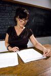 Sexy teacher Lisa Ann gets a hard spanking while making out with a student