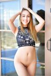 Naughty girlfriend Tyler pinches naked nipples and spreads ass by the pool
