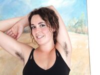 Amateur chick Lola Wilde shows her hairy pits before showcasing her full bush