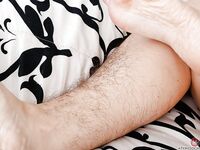 Superb scenes of solo bedroom nude posing with hairy Simone Delilah
