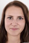 Slender amateur model Kristyna removes her jeans to show her slim body naked
