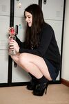 Sexy schoolgirl Jessica-Ann Fegan drunk and stripping naked in the locker room