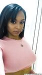 Curvy black chick Porsha Carrera taking selfies of her big black tits