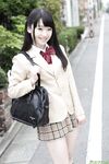 Petite Asian schoolgirl Yuna Himekawa gets her hairy twat toyed and fucked