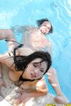 Asian MILF Alexia sucks a fat tourist's morning glory beside the pool