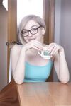 Amateur teen Abby shows off her hairy pussy & armpit in the kitchen