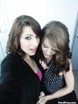 Thin teen dykes Lexi Bloom and Sensi Pearl taking naked selfies