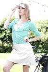 Horny wife Ashley Lane flaunts her cute titties on the golf course
