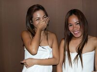 Filipina girlfriends Cassandra and Princess are ready to serve a tourist