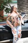 Beautiful curvy MILF Penny Flame enjoys hardcore outdoor sex with a hunky stud