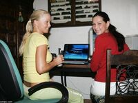 Glamorous lesbians Evelyn A & Kylie A pose and fuck in a compilation