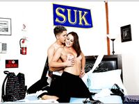 Naughty college cocksucker Penny Flame gets drilled like a slut