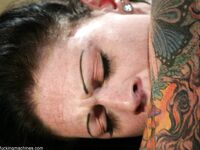Submissive Norwegian babe Krissy Kage gets screwed by a machine dildo