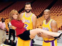 Lakers babe Jeanie Buss showing her hairy pussy and her natural tits