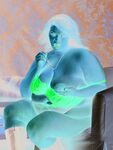 SSBBW takes off her glasses prior to getting naked and masturbating