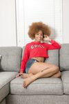 Black solo girl Mafia Mark shows off her amazing ass in the nude
