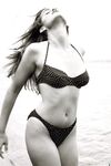 Sexy celebrity Cindy Crawford posing naked for the black and white photo shoot