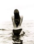 Sexy celebrity Cindy Crawford posing naked for the black and white photo shoot
