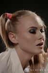 Teen with cute blonde ponytails Nancy A has her dream sex with boyfriend