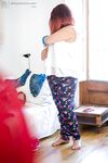 Overweight female Leticia caught on camera getting dressed by peeping tom