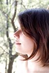 Irresistible cutie Akito disrobes outdoors to air her big tits & hairy beaver
