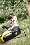 Sexy teen with perky tits Hika fucked hardcore in the garden