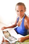 Barely legal teen model Mango A revealing firm tits and bald pussy in heels