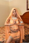Pretty Indian babe Dipti strips off her sari and shows off her boobs and pussy