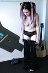 Young girl in dreadlocks recorded getting dressed by hidden spy camera