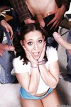Slutty schoolgirl gets banged and bukkaked by her naughty class mates