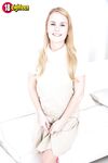 18 year old blonde rides on top in socks after flashing cotton panties