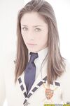 Schoolgirl in uniform drops sexy panties, gives POV blowjob & eats cum