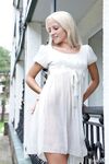 Innocent blonde teen from Estonia frees her girl parts from her white dress