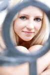 Innocent blonde teen from Estonia frees her girl parts from her white dress