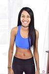 Slender sweetie Alexis Avery exposes her huge nips and fine twat on the floor
