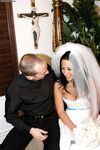Dark haired female Jayden Jaymes gets caught naked on her wedding night