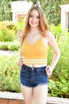 Teen redhead Hazel ditches shorts before toying her asshole while masturbating