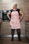 Naughty stud Rob bangs fat short haired granny in stockings Astrid