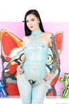 Canadian teen Marley Brinx works herself clear of extremely revealing clothing
