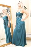 Blonde princess Paige F strips and poses in pantyhose in front of the mirror
